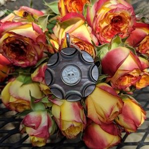 Vintage Mother of Pearl Button Pendant